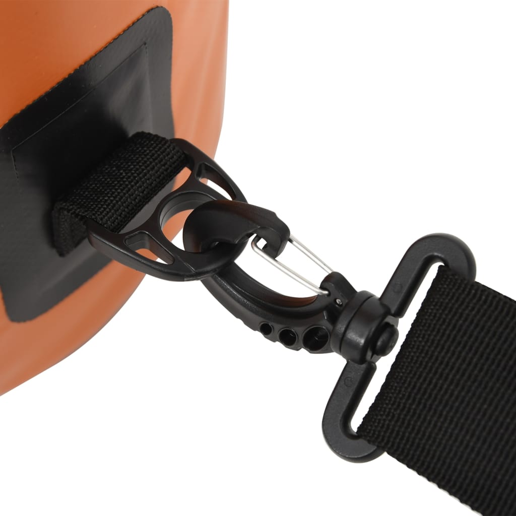 vidaXL Trockensack mit Reißverschluss Orange 15 L PVC