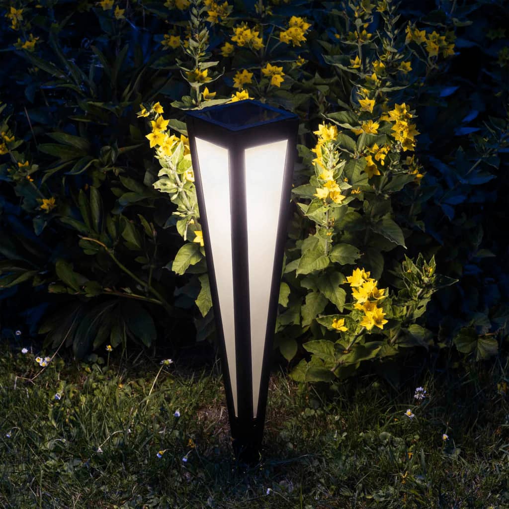 HI LED-Solar-Gartenleuchte 58 cm Schwarz