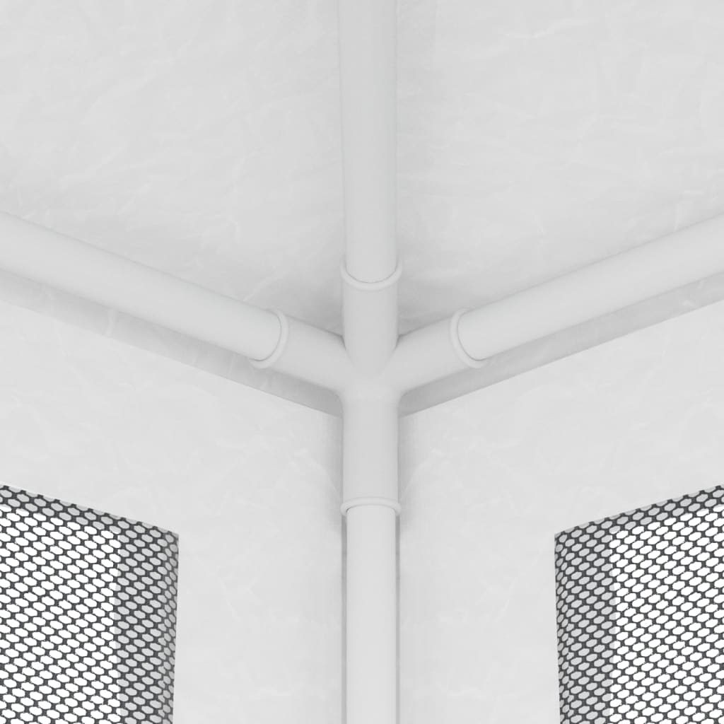 vidaXL Partyzelt mit 4 Netz-Seitenwänden 2,5 x 2,5 m Weiß