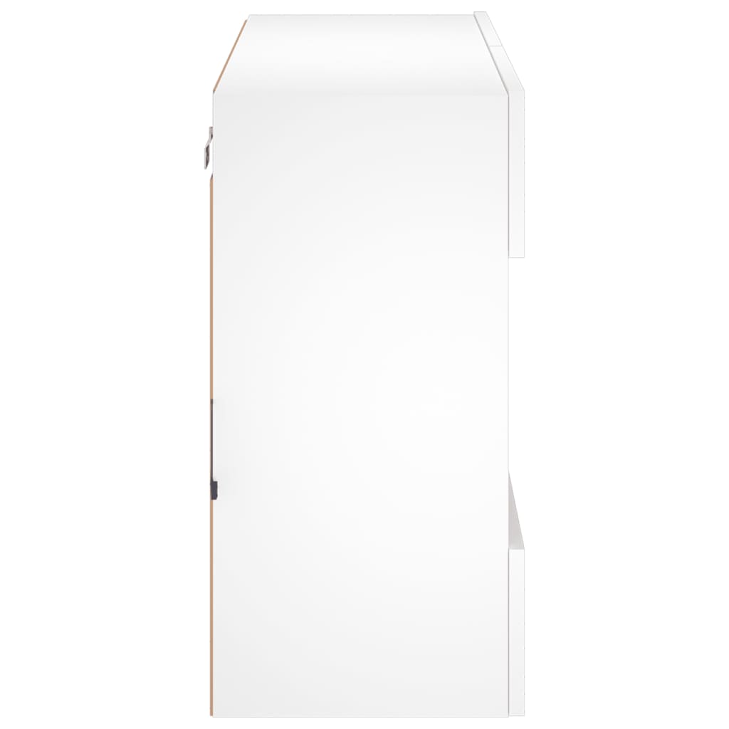 vidaXL TV-Wandschrank mit LED-Leuchten Weiß 78,5x30x60,5 cm