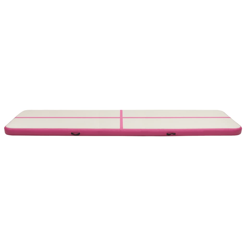 vidaXL Aufblasbare Gymnastikmatte mit Pumpe 600x100x20 cm PVC Rosa