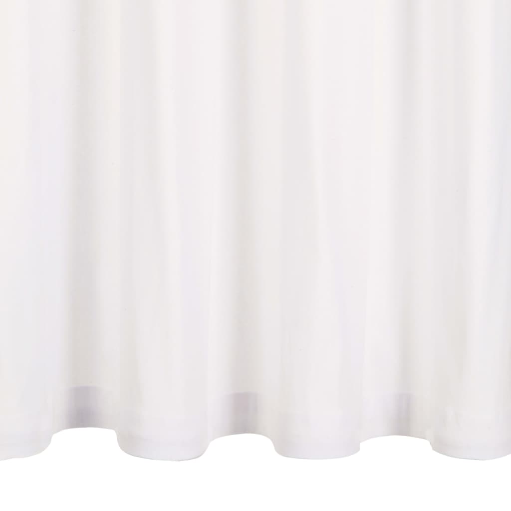 vidaXL Vorhänge mit Metallösen 2 Stk. Baumwolle 140 x 245 cm Weiß