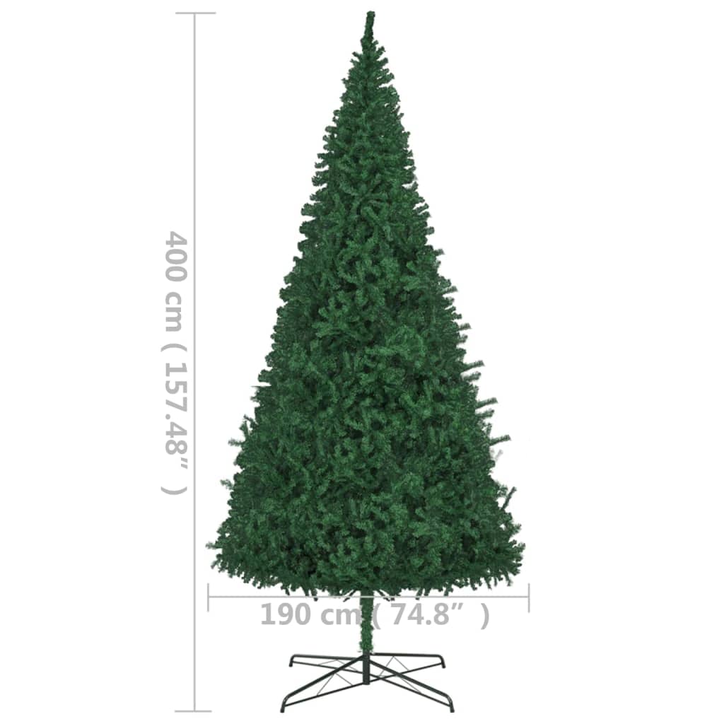 vidaXL Künstlicher Weihnachtsbaum mit Beleuchtung 400 cm Grün