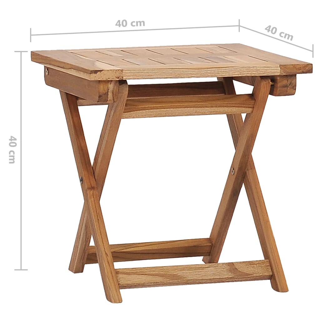 vidaXL Garten-Liegestühle mit Fußstützen und Tisch Teak Massivholz