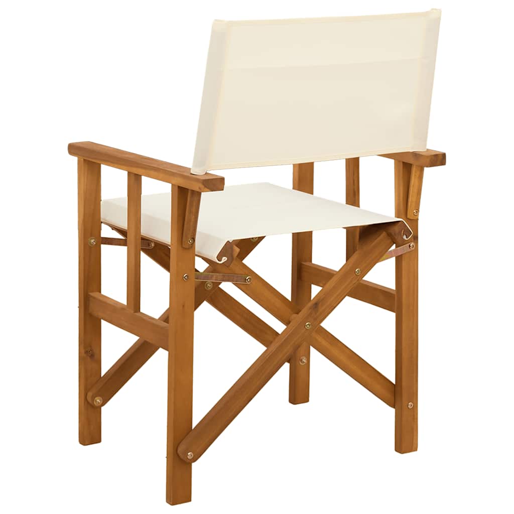 Regiestuhl Aus Akazien-Massivholz – Klappbar, 110 Kg Tragkraft – Garten, Camping, Strand