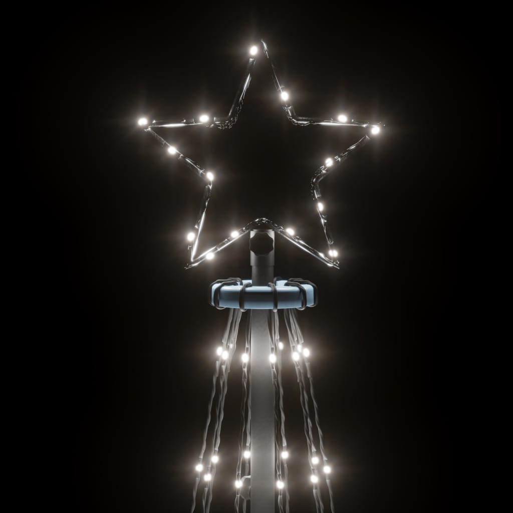 vidaXL LED-Weihnachtsbaum Kegelform Kaltweiß 310 LEDs 100x300 cm