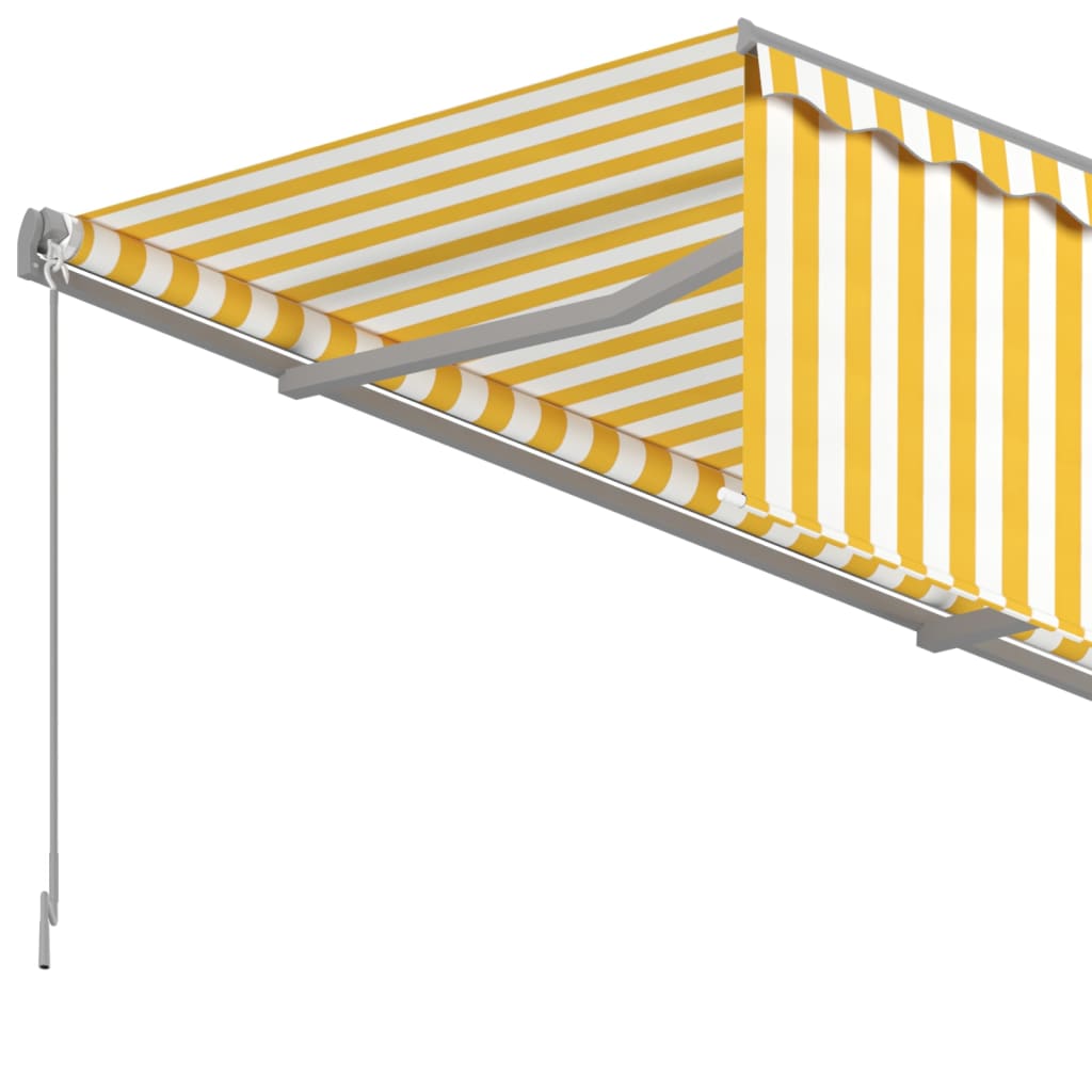 vidaXL Markise Manuell Einziehbar mit Rollo 3,5x2,5 m Gelb & Weiß