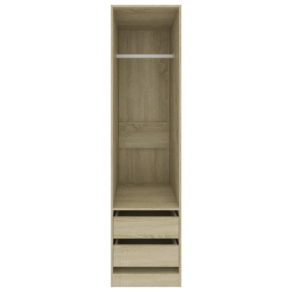 vidaXL Kleiderschrank mit Schubladen Sonoma-Eiche 50x50x200 cm