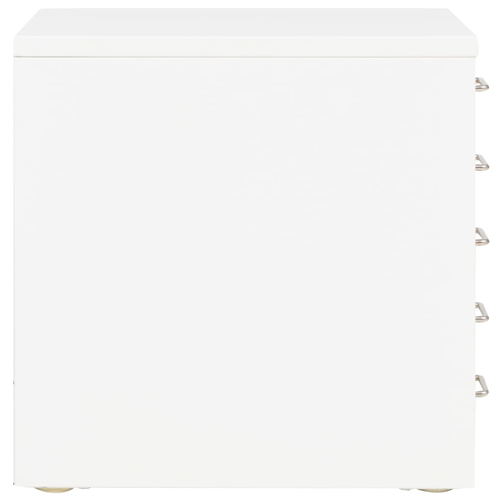 vidaXL Aktenschrank mit 5 Schubladen Metall 28 x 35 x 35 cm Weiß