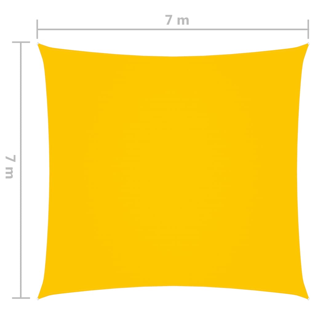 vidaXL Sonnensegel Oxford-Gewebe Quadratisch 7x7 m Gelb