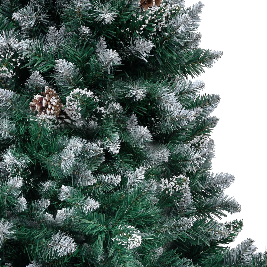 vidaXL Künstlicher Weihnachtsbaum mit Zapfen und Schnee 150 cm