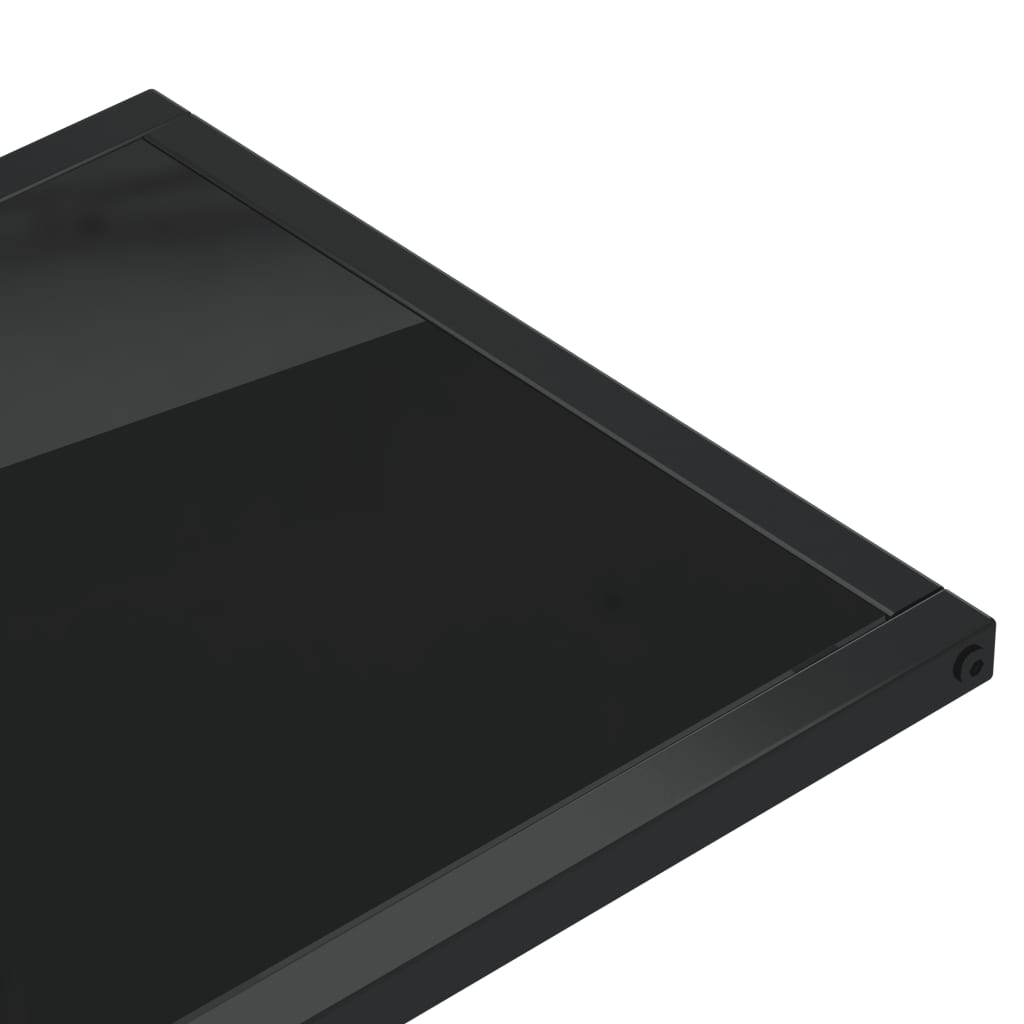 vidaXL Computer-Beistelltisch Schwarz 50x35x65 cm Hartglas