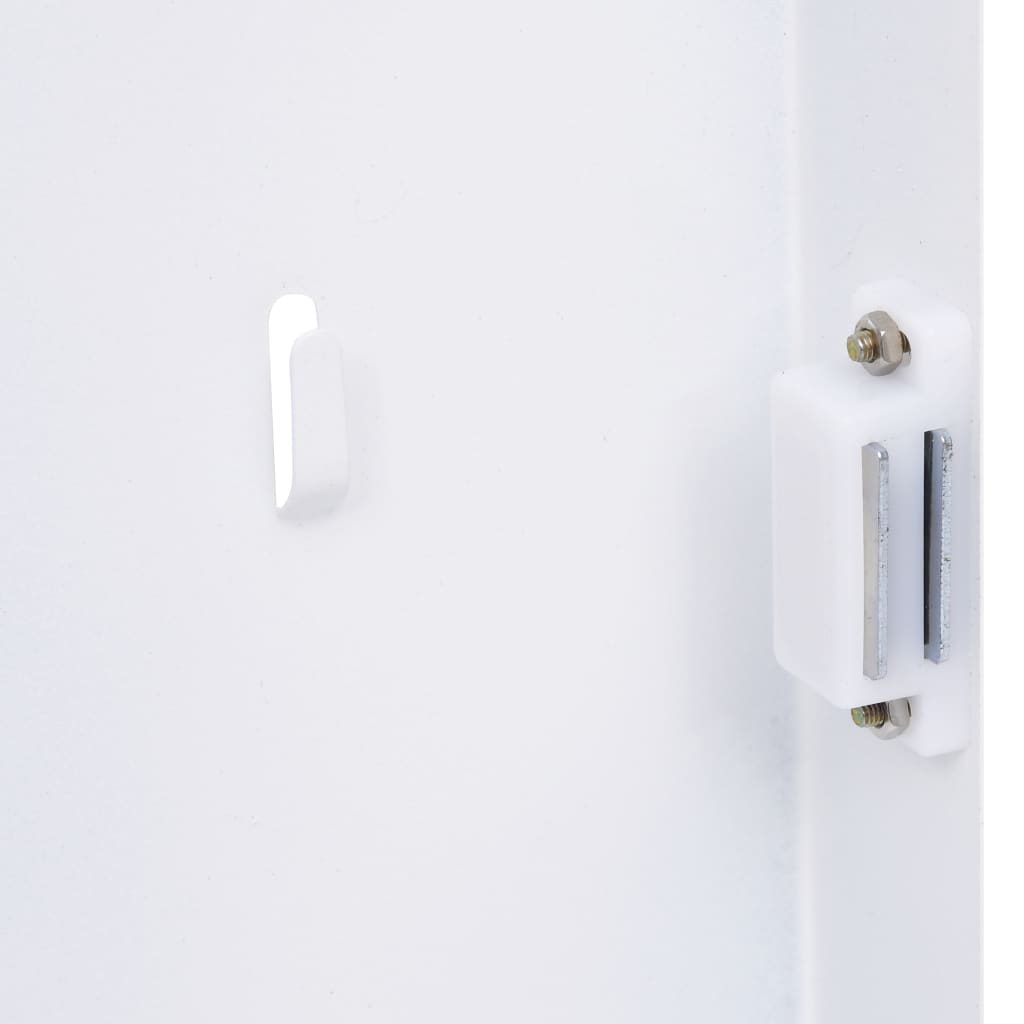 vidaXL Schlüsselkasten mit Magnettafel Weiß 35x35x5,5 cm