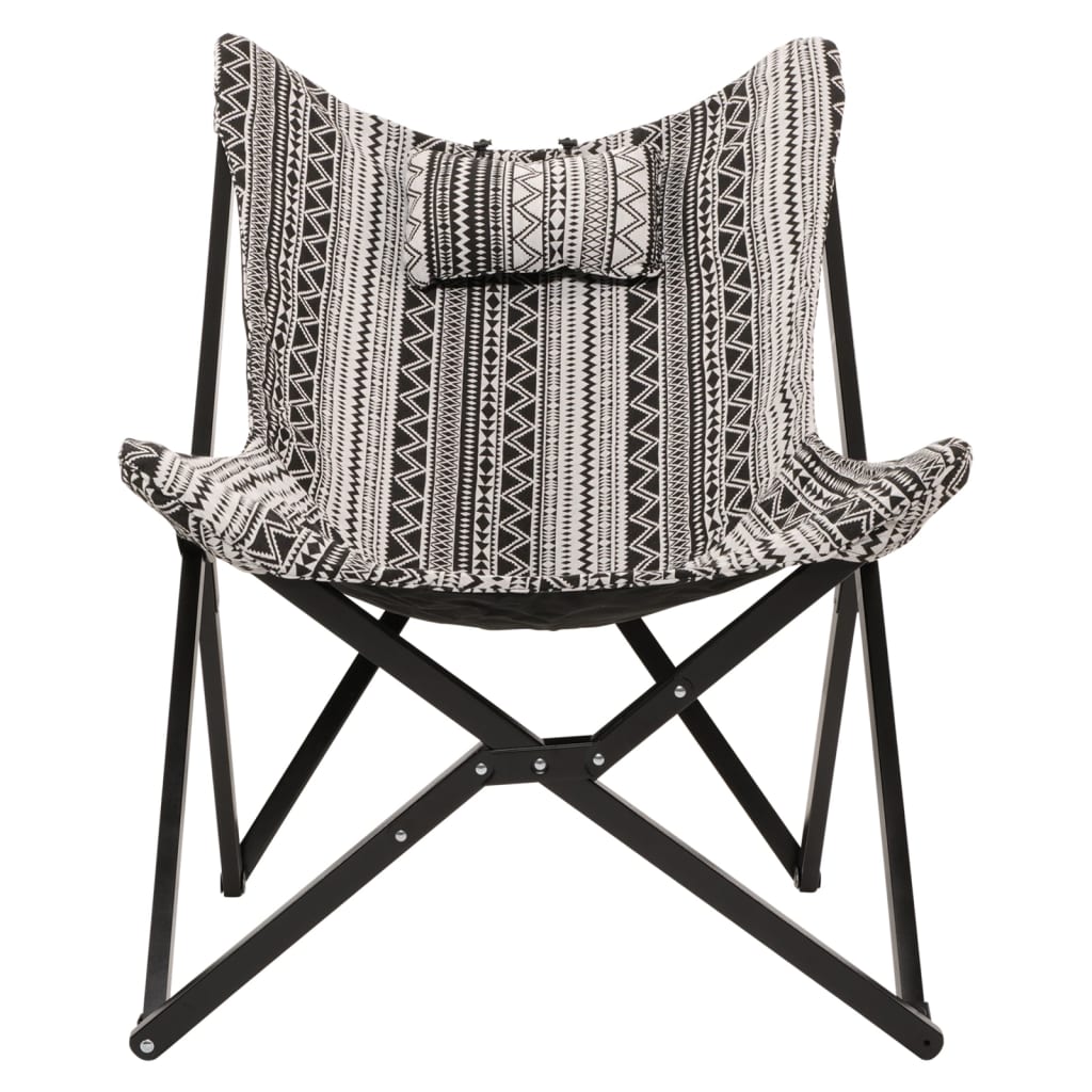 Lesli Living Butterfly-Stuhl Aztec 70x81,5x98 cm Schwarz und Weiß