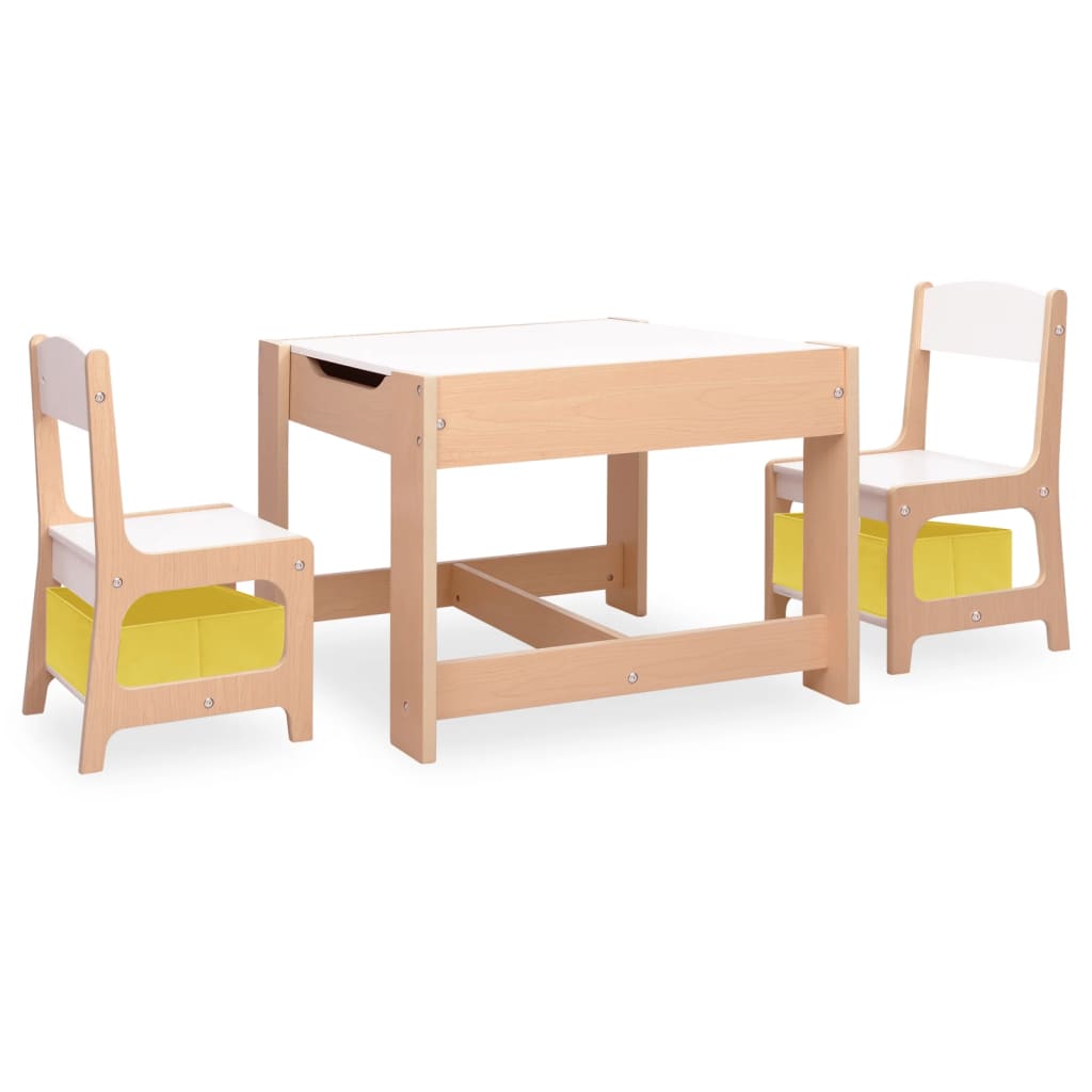 vidaXL Kindertisch mit 2 Stühlen MDF