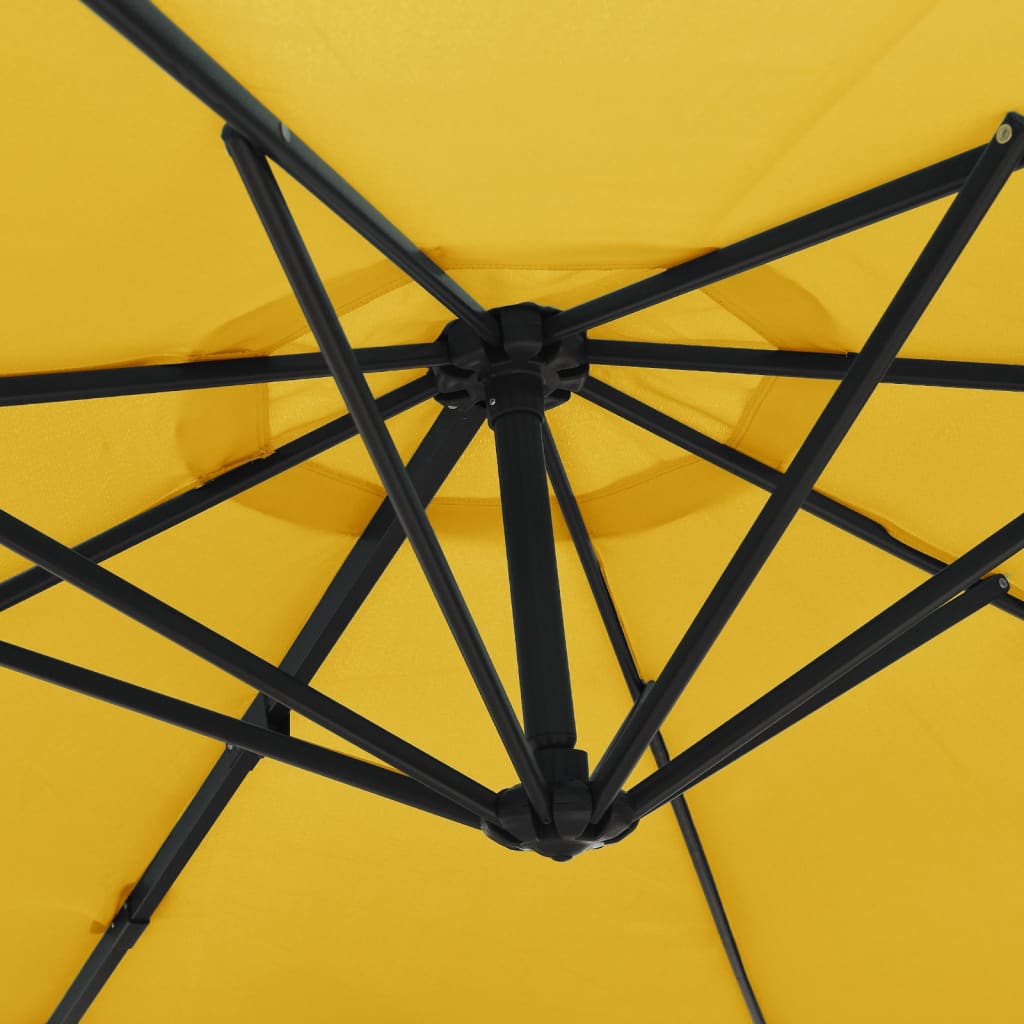 vidaXL Wand-Sonnenschirm Gelb 290 cm