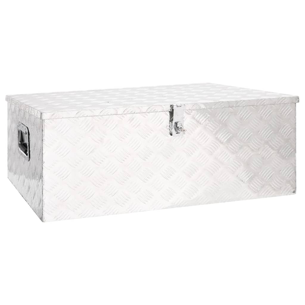 vidaXL Aufbewahrungsbox Silbern 100x55x37 cm Aluminium