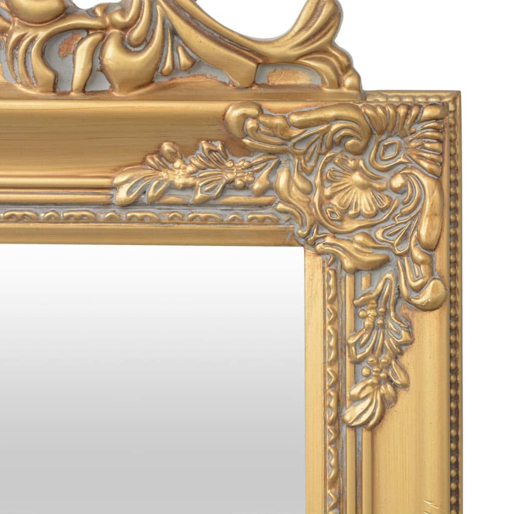 vidaXL Standspiegel im Barock-Stil 160x40 cm Gold
