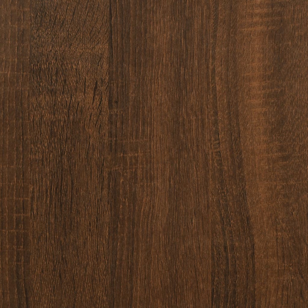 vidaXL Nachttisch mit Massivholz-Beinen Braun Eichen-Optik 40x35x50 cm