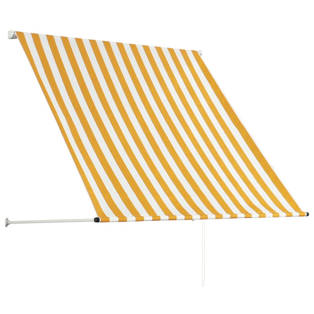 vidaXL Einziehbare Markise 150×150 cm Gelb und Weiß