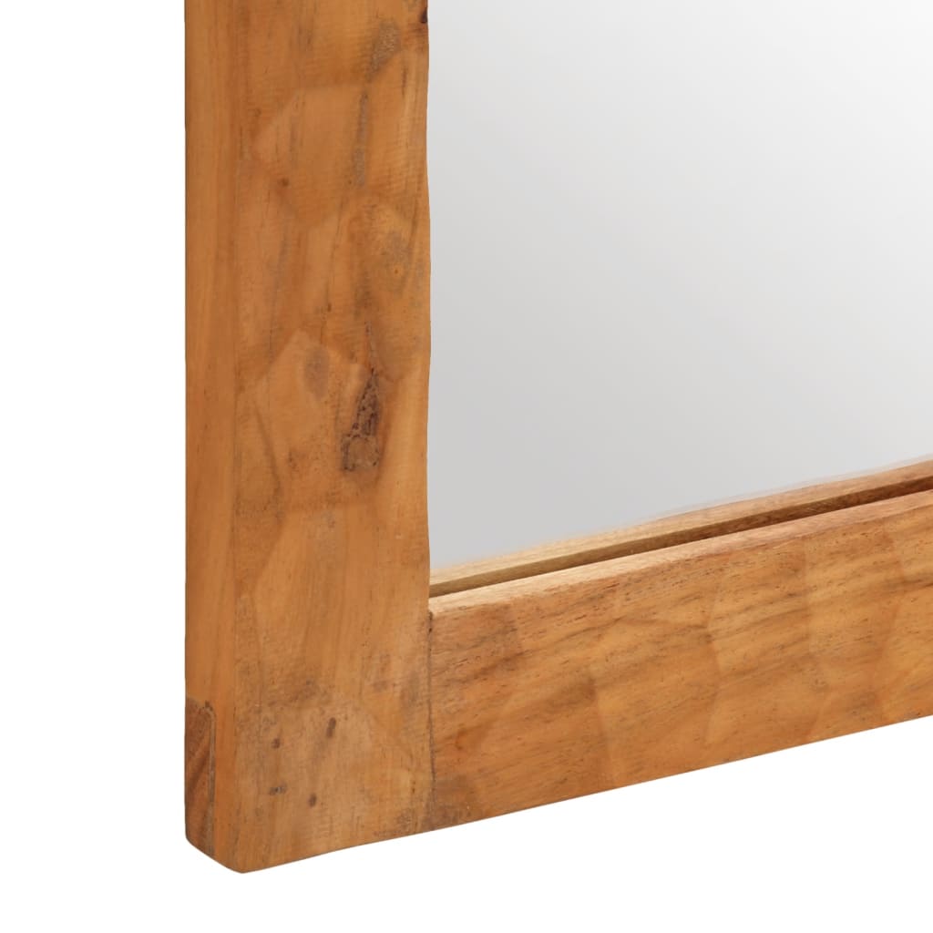 vidaXL Badspiegel 50x70x2,5 cm Massivholz Akazie und Glas