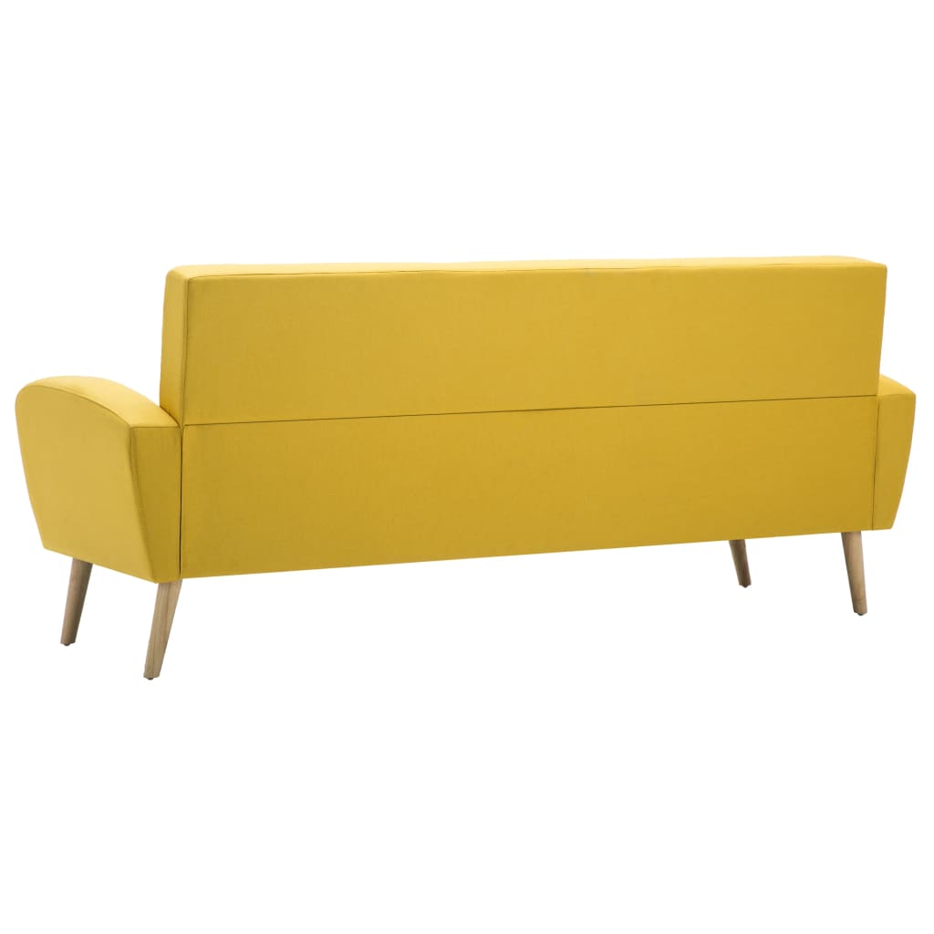 vidaXL 3-Sitzer-Sofa Stoff Gelb