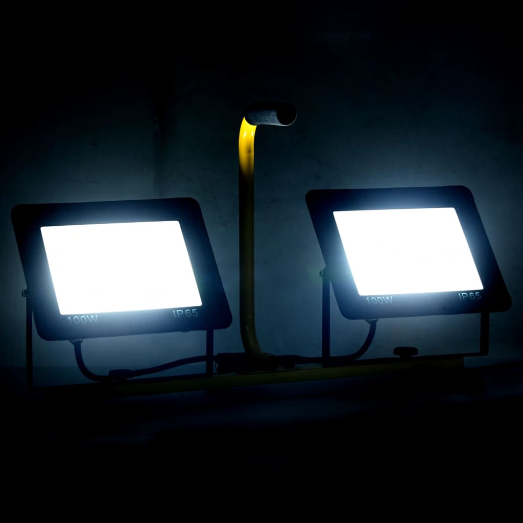 vidaXL LED-Fluter mit Handgriff 2x100 W Kaltweiß