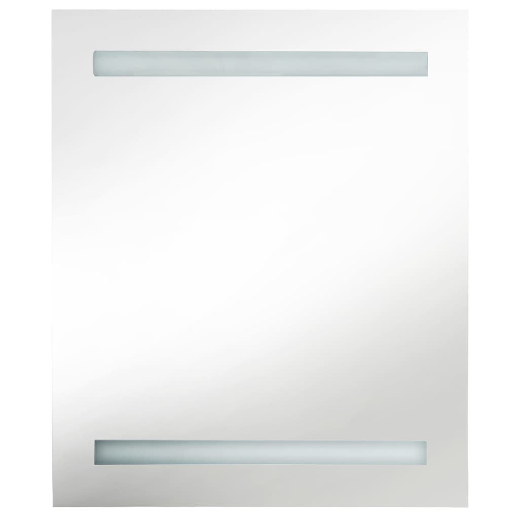 vidaXL LED-Bad-Spiegelschrank Grau 50x14x60 cm