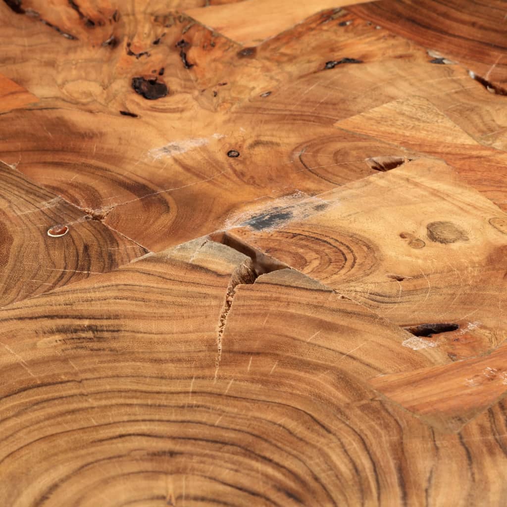 vidaXL Couchtisch 35 cm 6 Baumsscheiben Masivholz