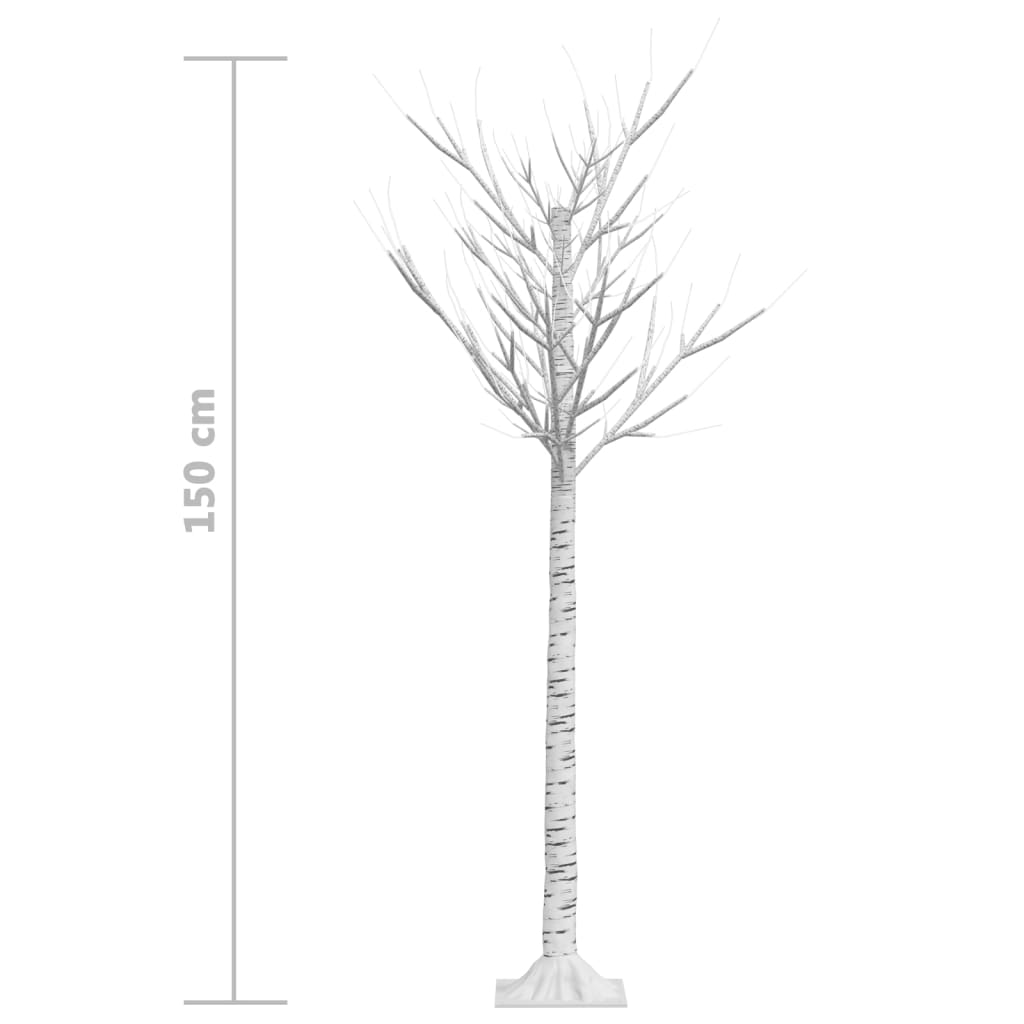 vidaXL Weihnachtsbaum 140 LEDs 1,5 m Kaltweiß Indoor Outdoor