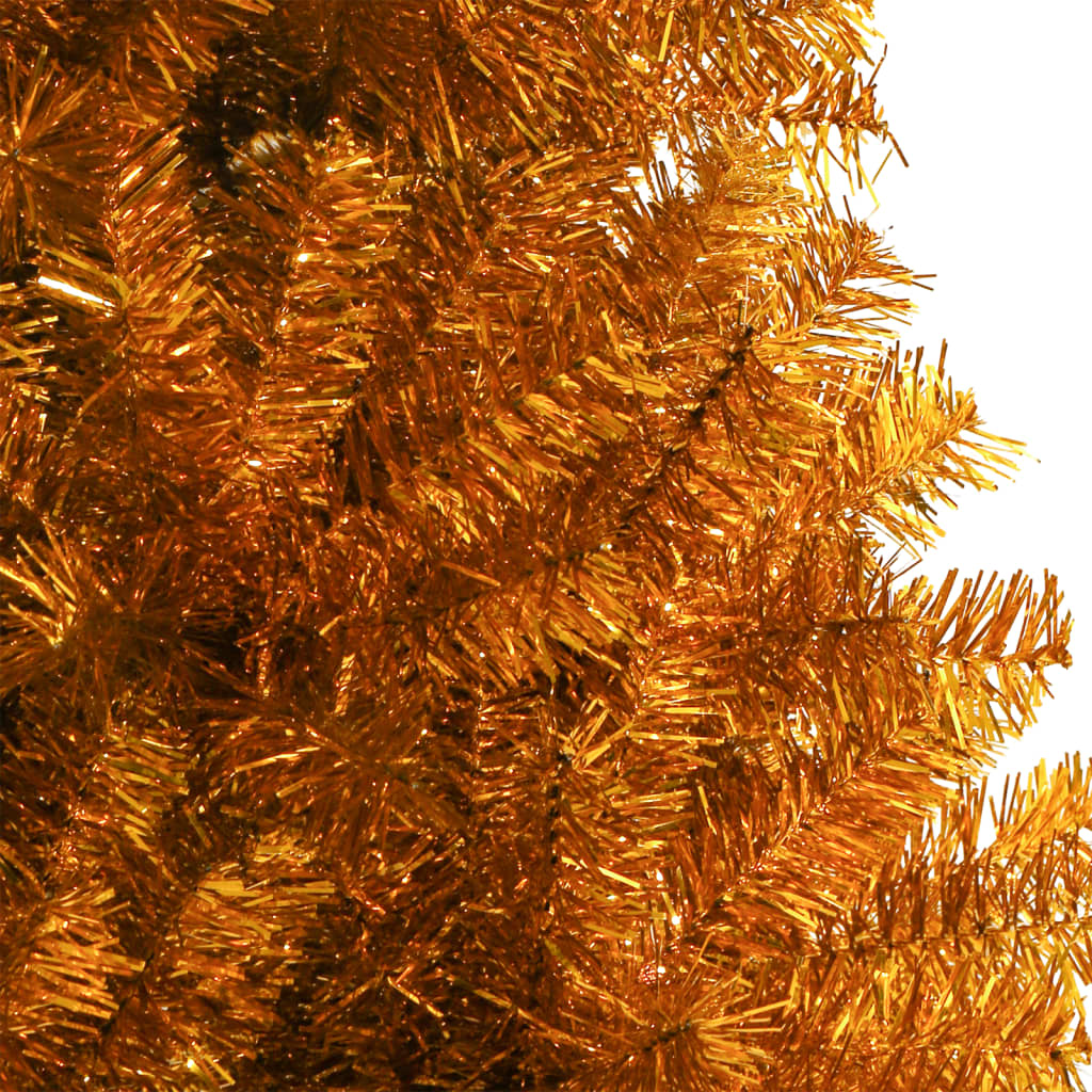 vidaXL Künstlicher Weihnachtsbaum mit Ständer Gold 150 cm PET