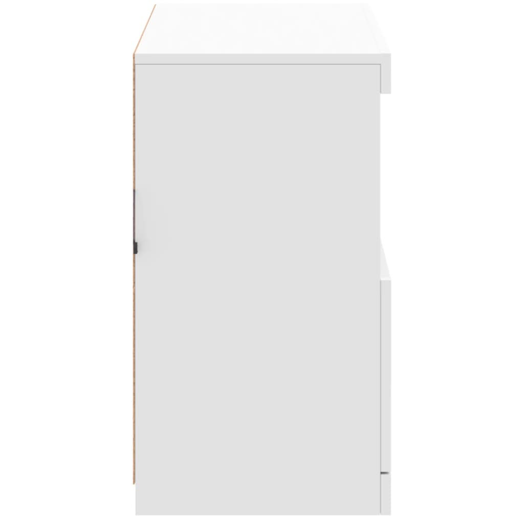 vidaXL Sideboard mit LED-Leuchten Weiß 81x37x67 cm