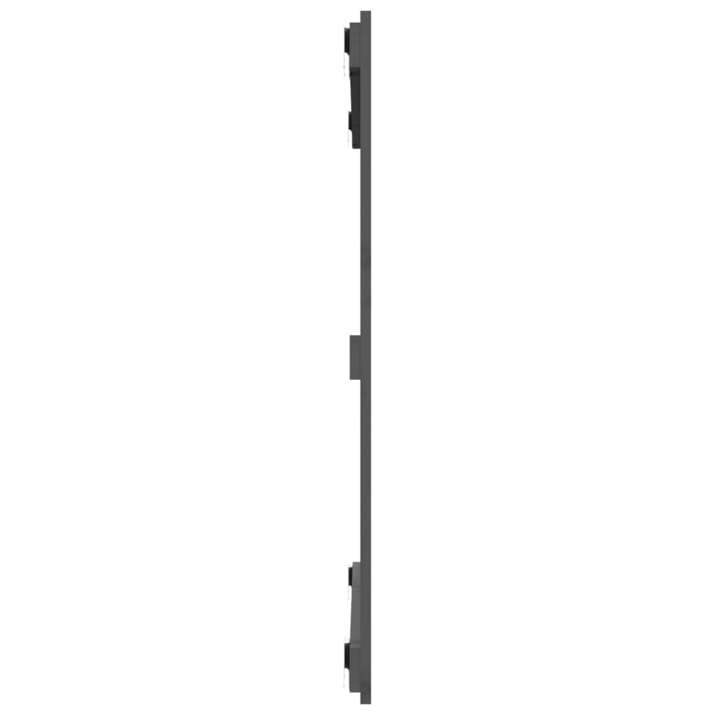 vidaXL Wand-Kopfteil Grau 95,5x3x90 cm Massivholz Kiefer