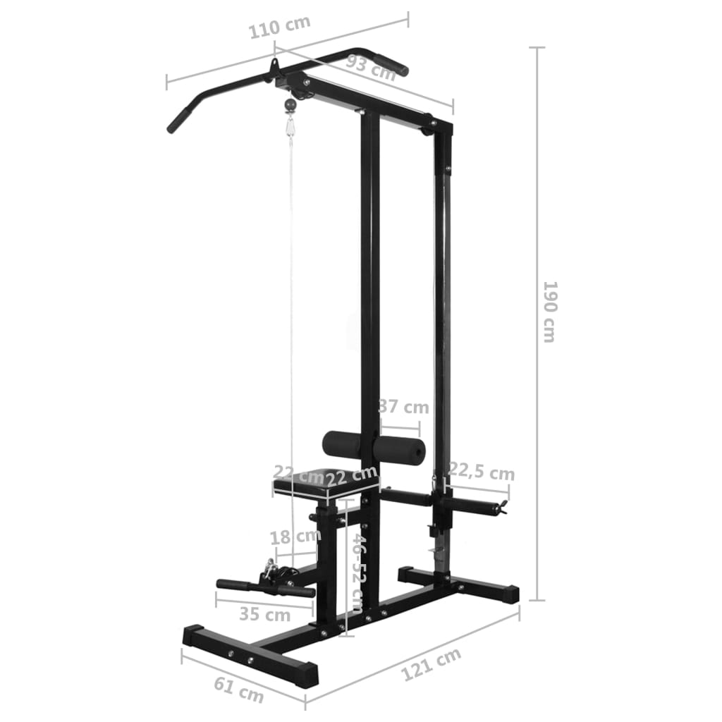 vidaXL Fitnessstation mit Gewichtsscheiben 40 kg