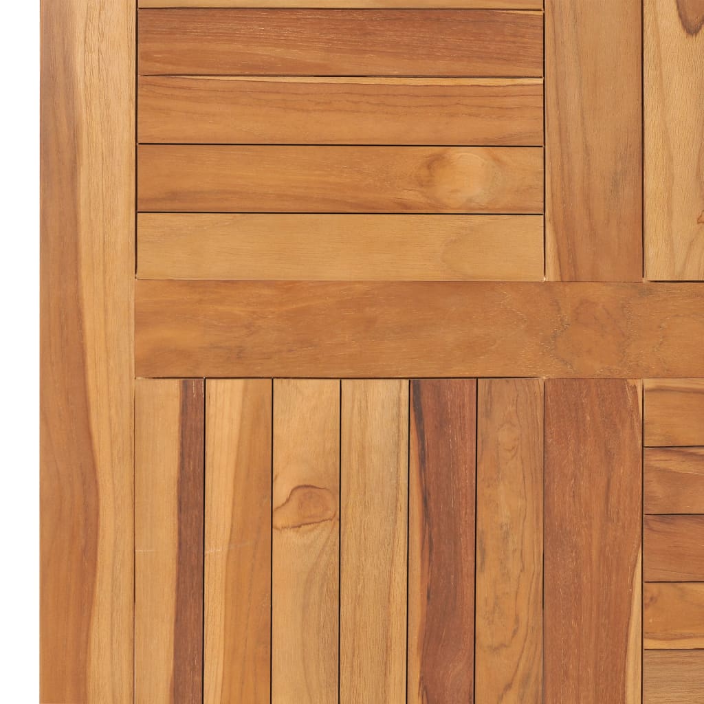 vidaXL Tischplatte Massivholz Teak Quadratisch 80×80×2,5 cm