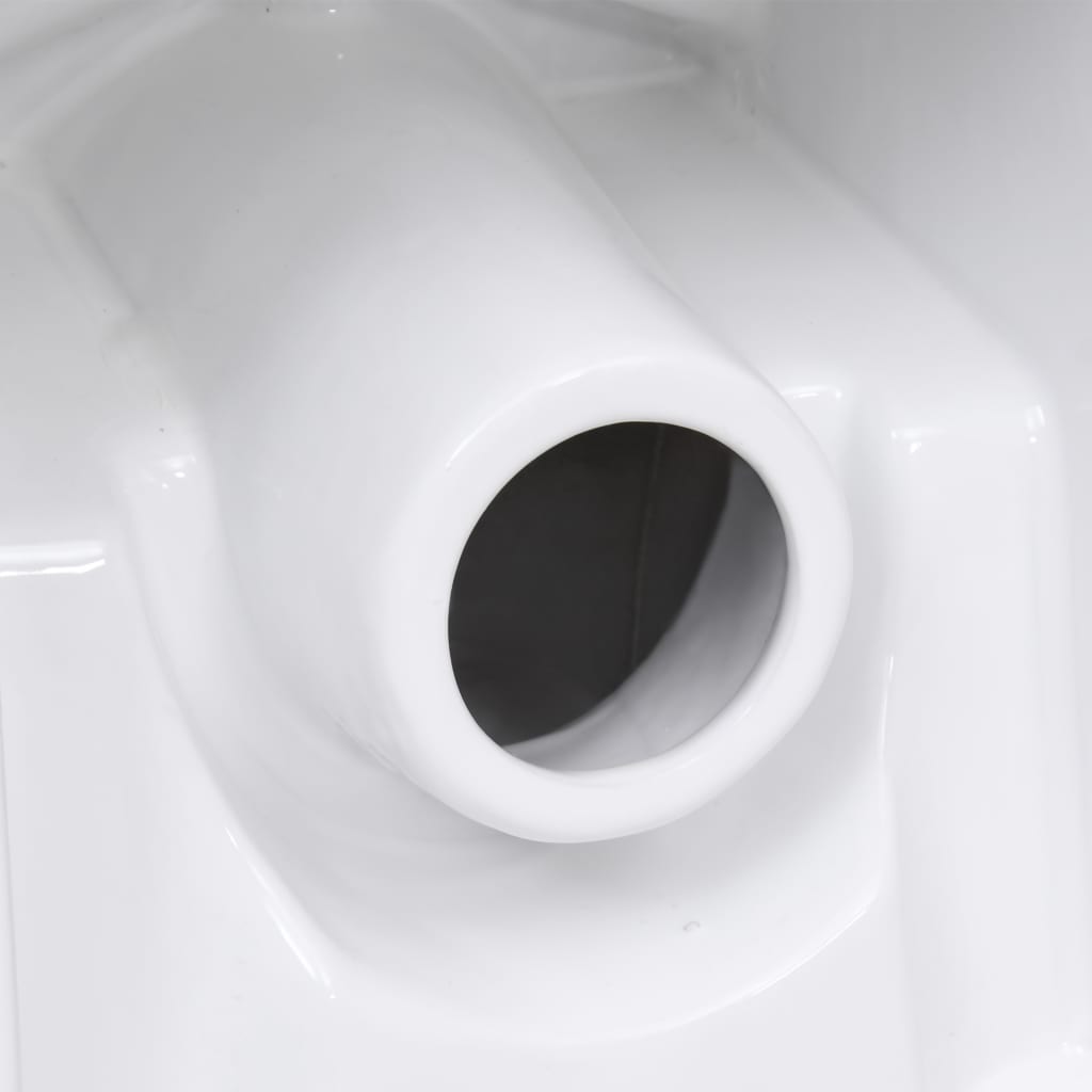 vidaXL Keramik-Toilette Abgang Horizontal Weiß