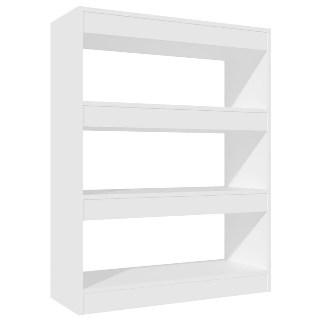 vidaXL Bücherregal/Raumteiler Weiß 80x30x103 cm Holzwerkstoff