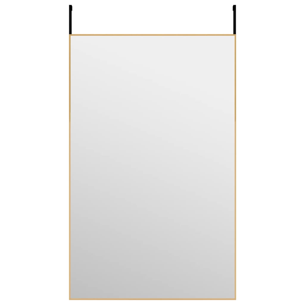 vidaXL Türspiegel Golden 50x80 cm Glas und Aluminium