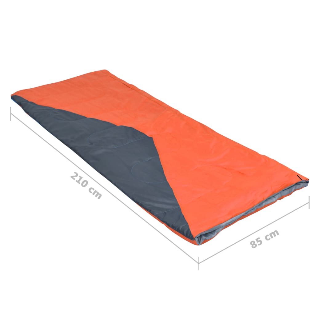 vidaXL Leichter Umschlag-Schlafsack Orange 1100g 10°C