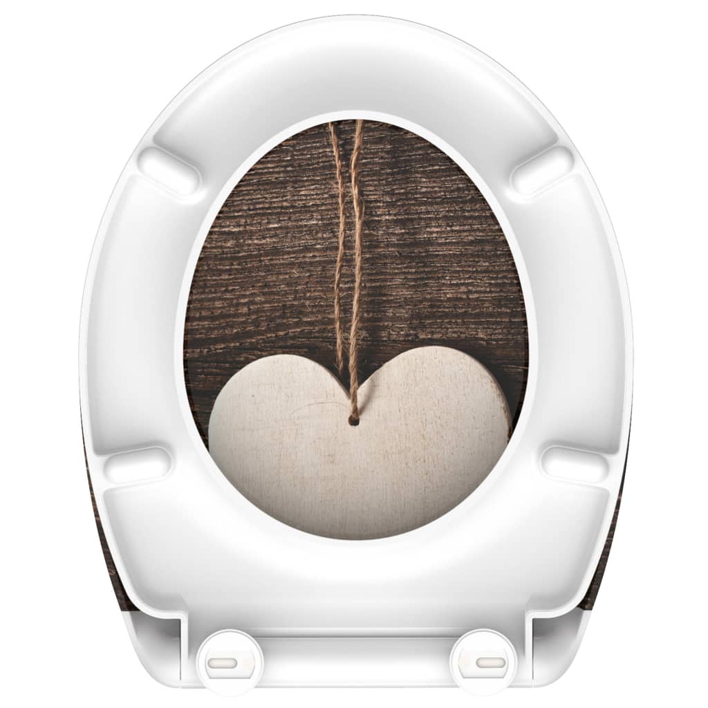 SCHÜTTE Toilettensitz mit Absenkautomatik WOOD HEART Duroplast