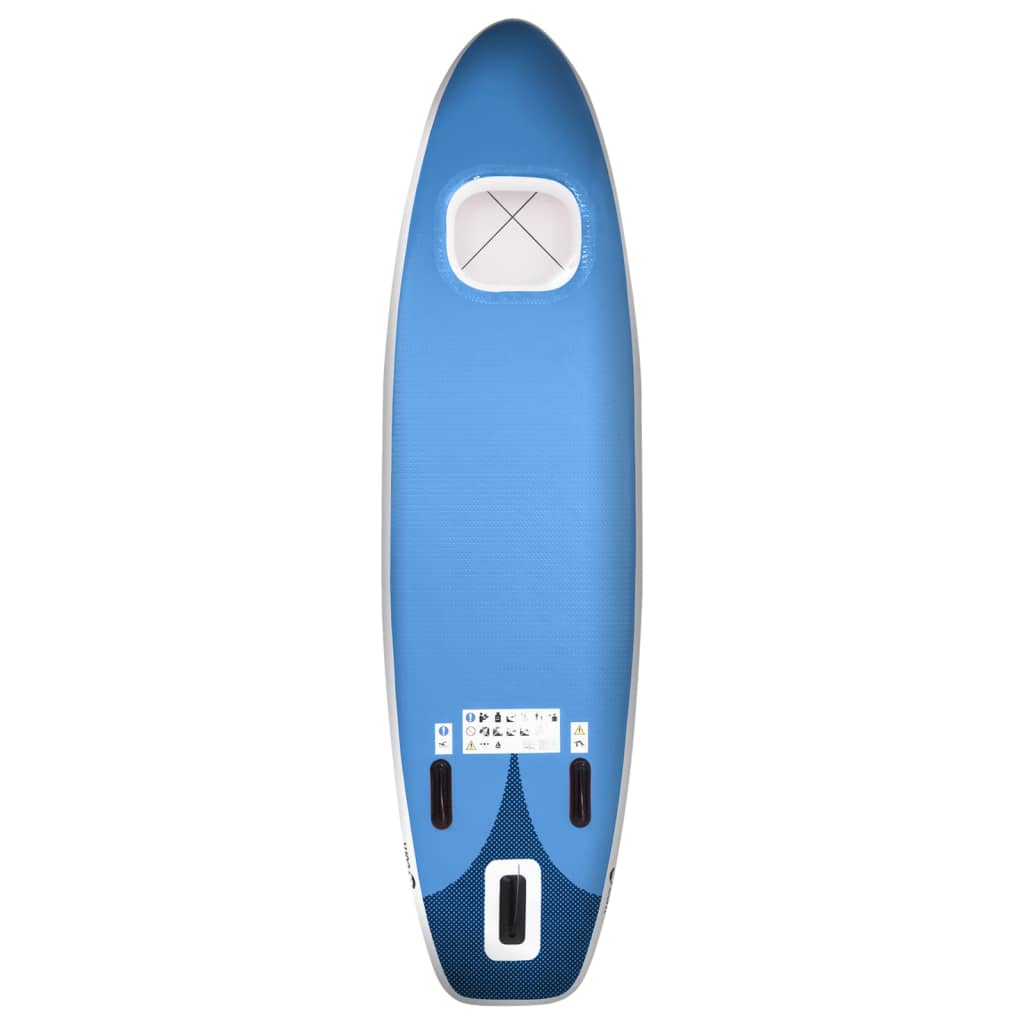 vidaXL SUP-Board-Set Aufblasbar Blau 300x76x10 cm