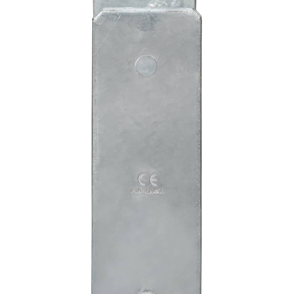 vidaXL Pfostenträger 6 Stk. Silbern 12×6×60 cm Verzinkter Stahl