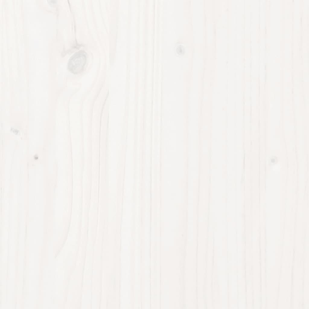 vidaXL Massivholzbett Kiefer 140x190 cm Weiß