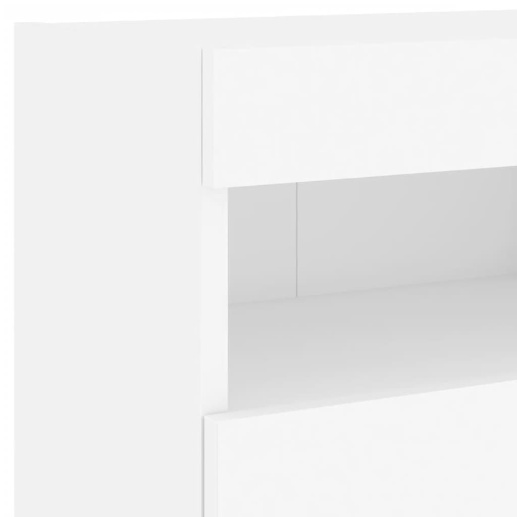 vidaXL TV-Wandschrank mit LED-Leuchten Weiß 40x30x40 cm