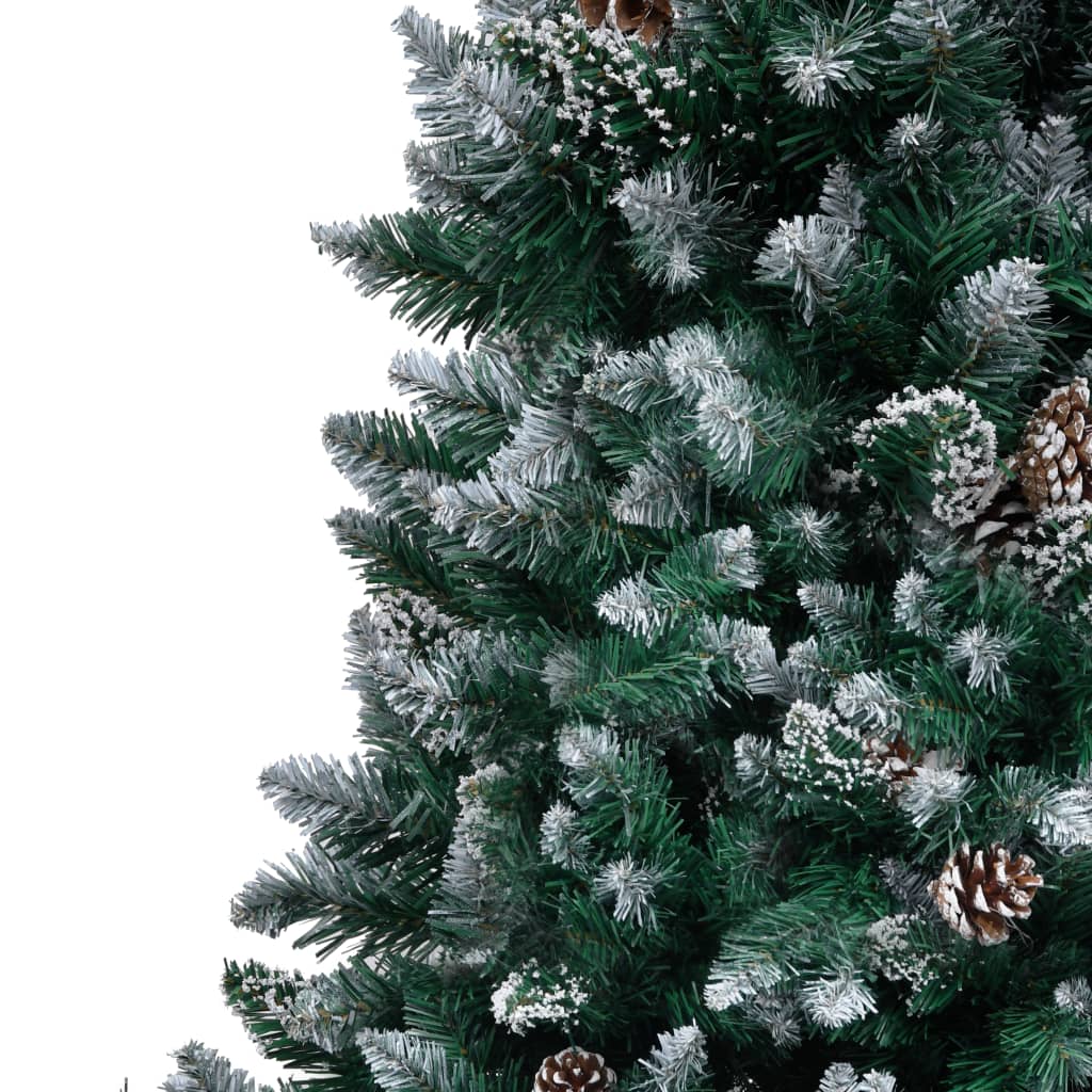 vidaXL Künstlicher Weihnachtsbaum mit Zapfen und Schnee 210 cm
