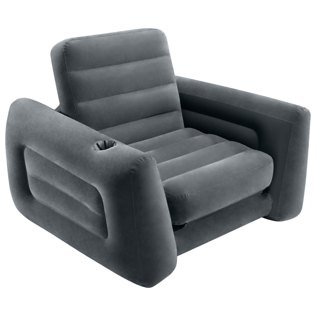Intex Ausziehbarer Sessel 117x224x66 cm Dunkelgrau