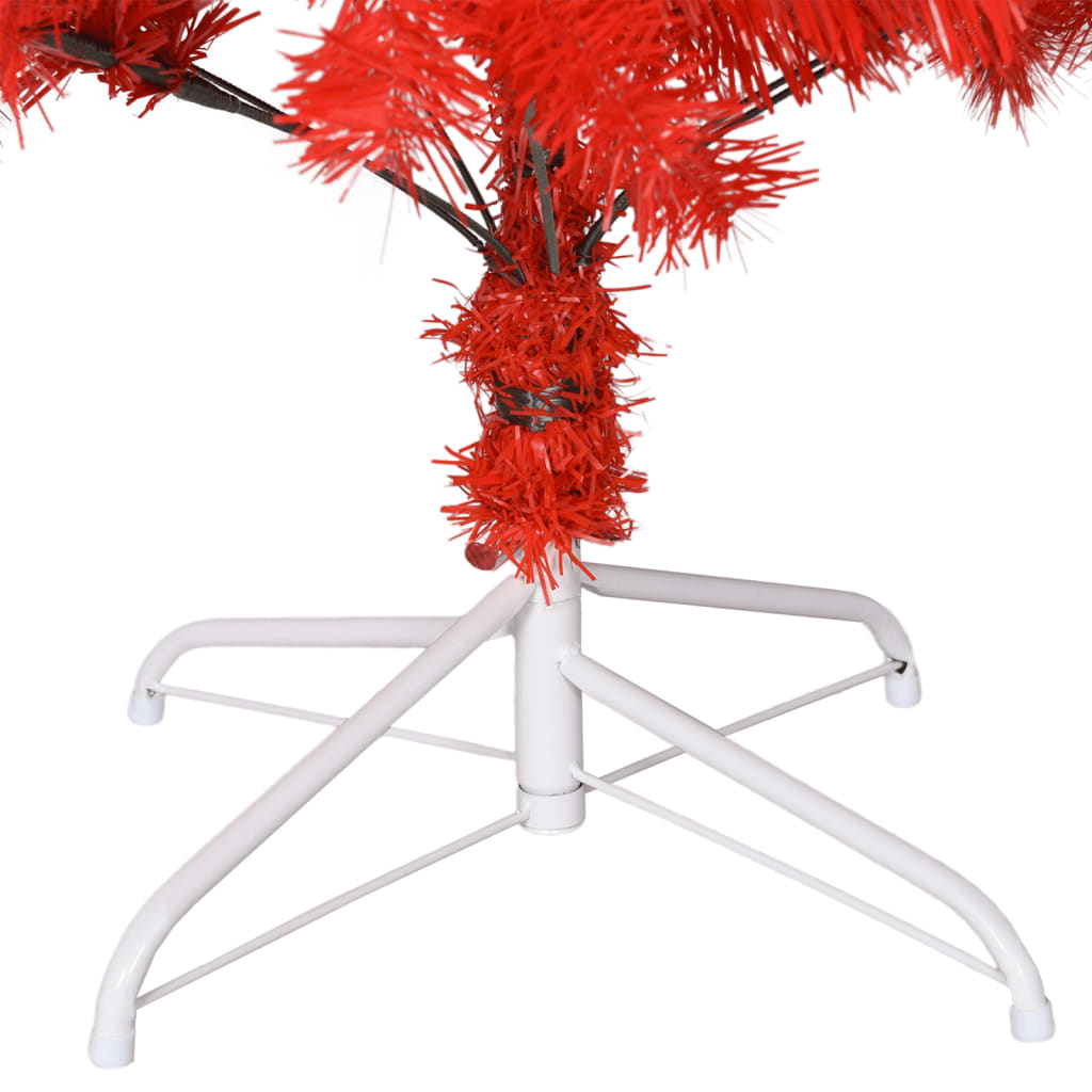 vidaXL Künstlicher Weihnachtsbaum mit Ständer Rot 210 cm PVC