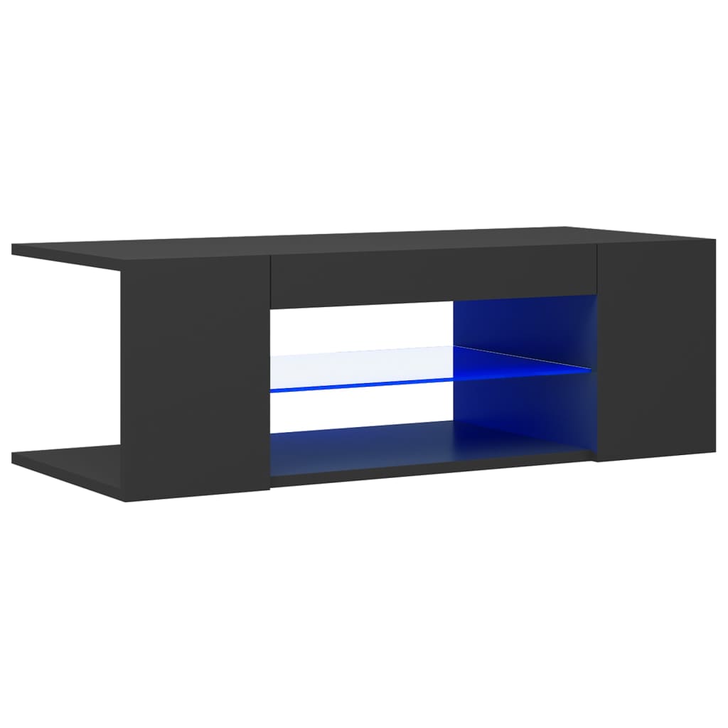 vidaXL TV-Schrank mit LED-Leuchten Grau 90x39x30 cm