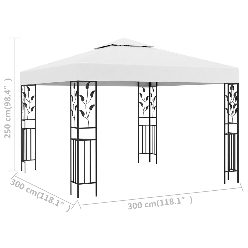 vidaXL Pavillon 3x3 m Weiß 180 g/m²