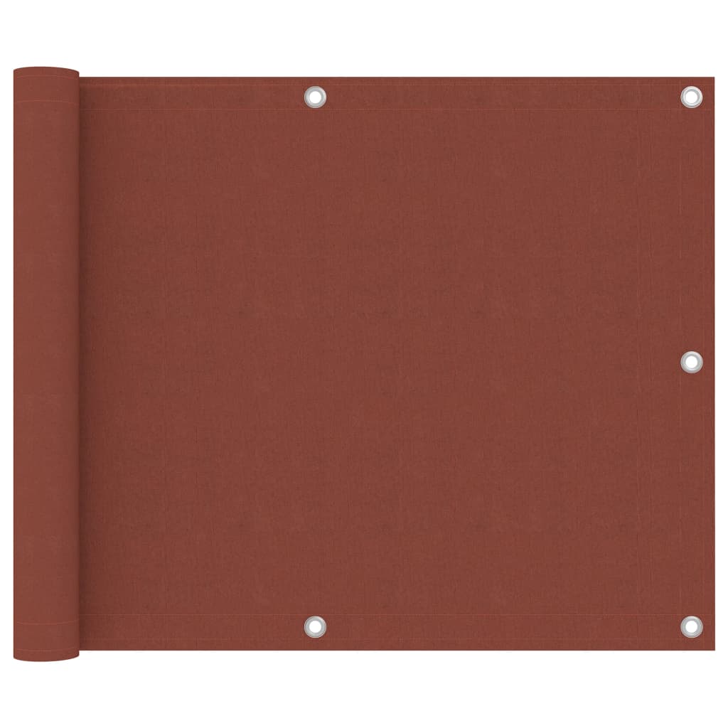 vidaXL Balkon-Sichtschutz Terracotta-Rot 75x500 cm Oxford-Gewebe
